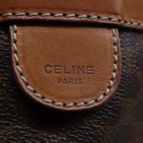 CELINE Macadam Canvas Boston Bag PVC Brown - Picture 10 of 16
